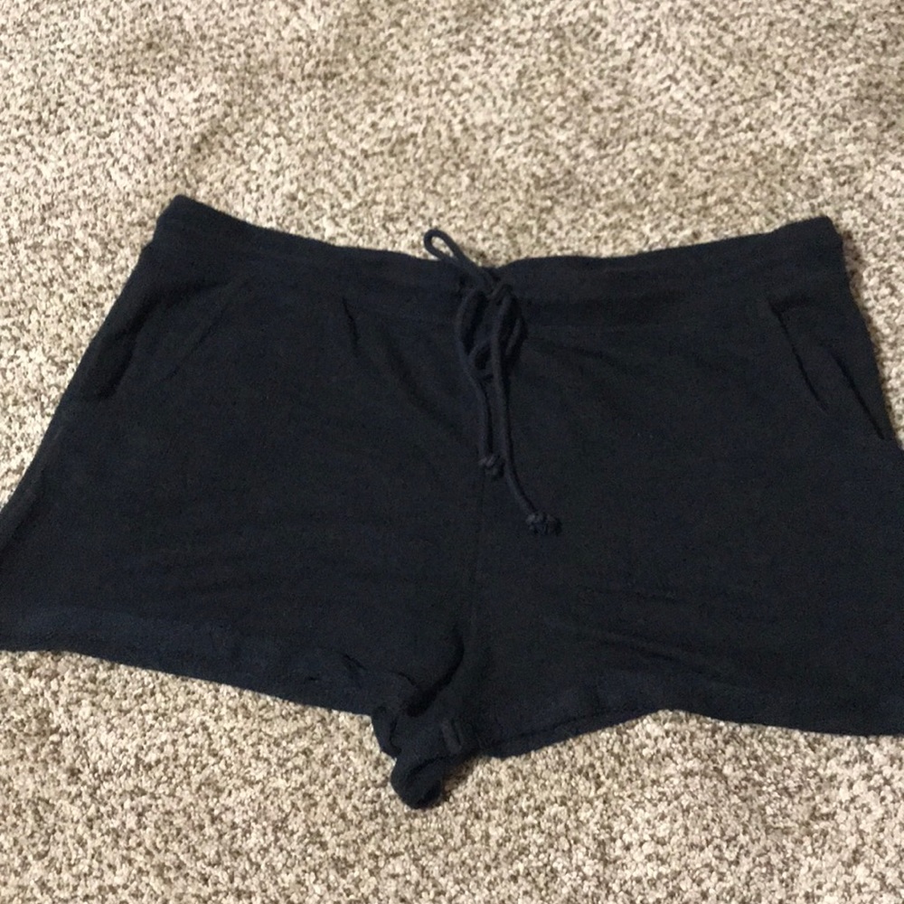 Black Cotton Shorts